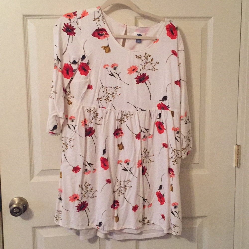 Cream Floral Old Navy Dress